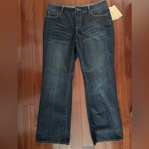 NWT Coldwater Creek Bootcut Denim Jeans Petite Sz 12